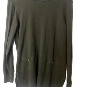 Michael Kors Women's Long Sleeve Knit Top with Pocket Details